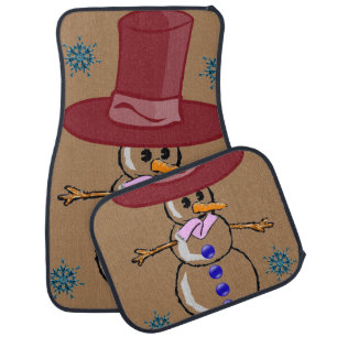 Christmas Car Mat Snowman