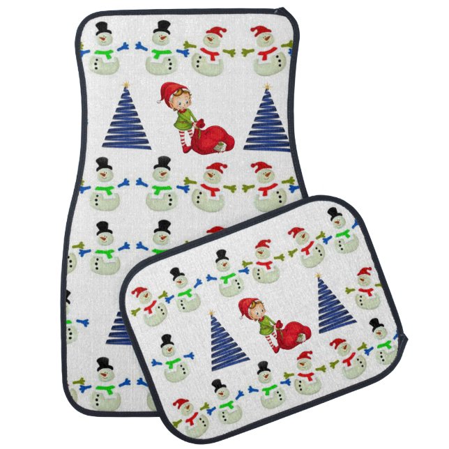 Christmas Car Mat Snowman (Set)
