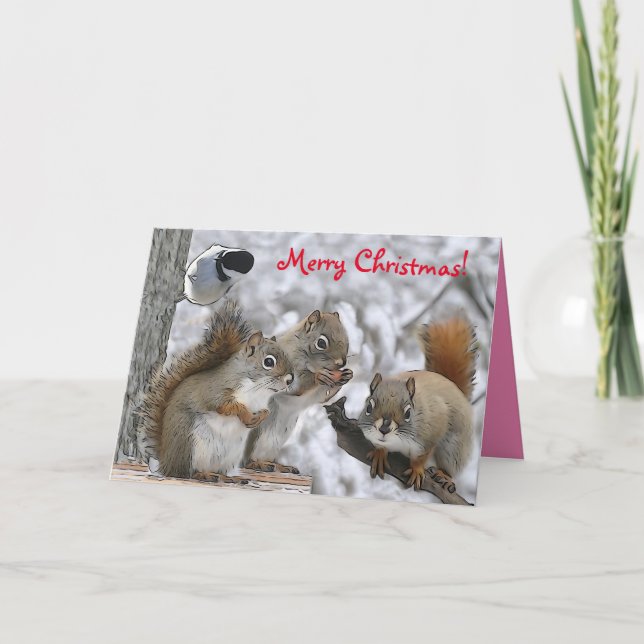 Christmas card 7 x 5" with Mr. Bickles (Front)