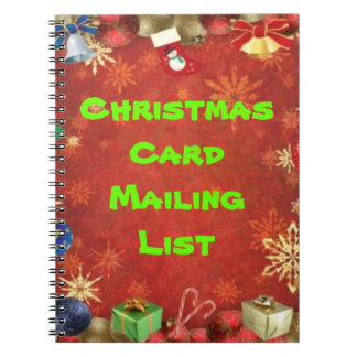 Christmas card address book