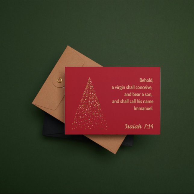 Christmas Card: Behold, a virgin shall conceive Note Card (Creator Uploaded)