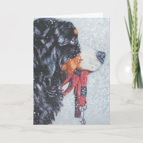 Christmas Card Bernese Mountain Dog