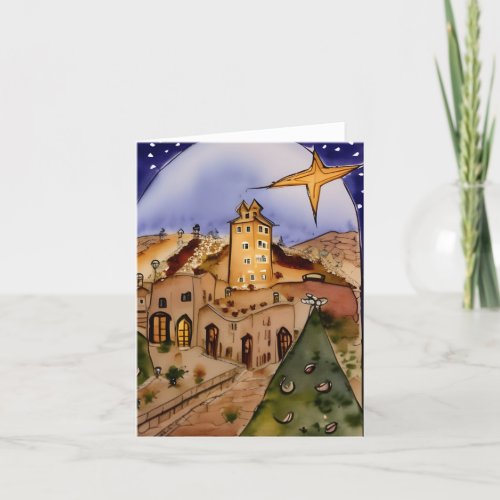 Christmas Card Best Wishes Bethlehem 