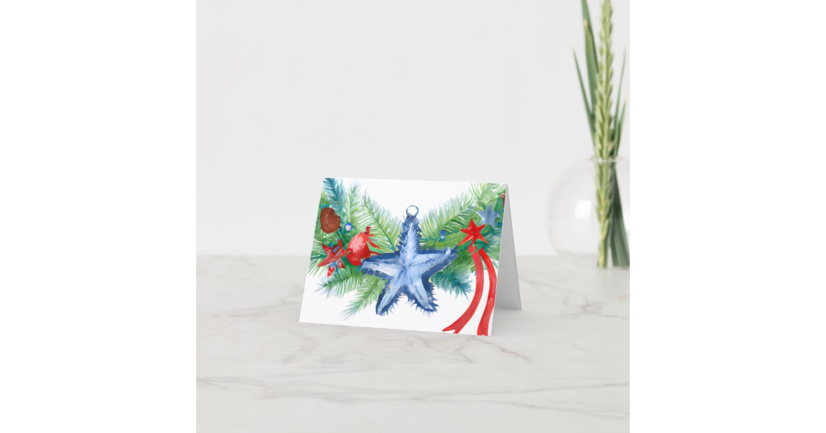 Christmas Card Best Wishes Christmas Ornatments Fe | Zazzle