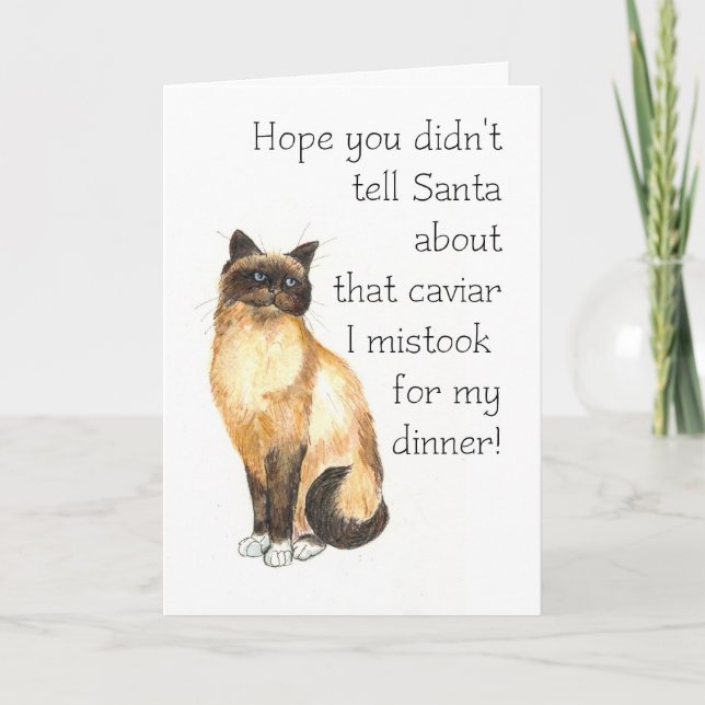 Christmas Card - Birman Cat (Front)