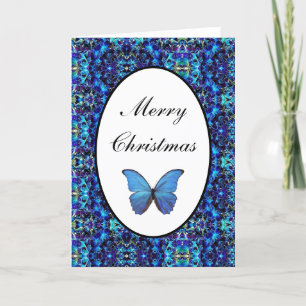 Christmas Card Blue Morpho Butterfly