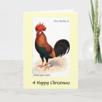 Christmas Card - Brown Leghorn Cock