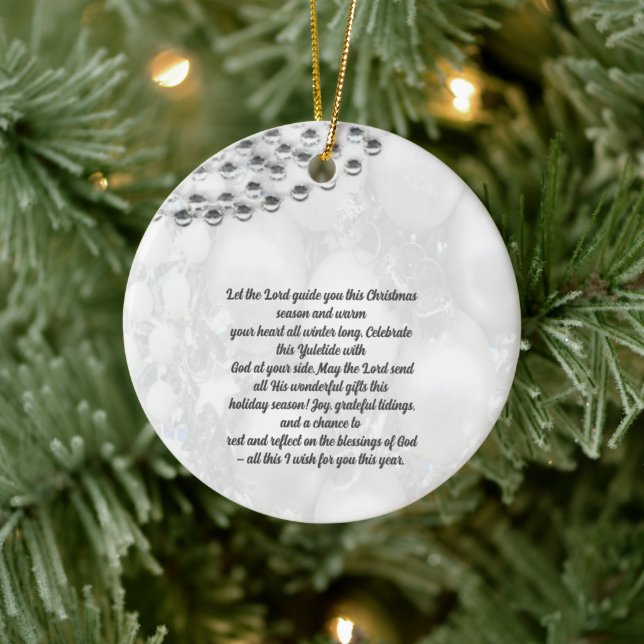 Christmas Card Ceramic Ornament (Tree)