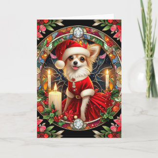 Christmas Card Chihuahua Santa Dress