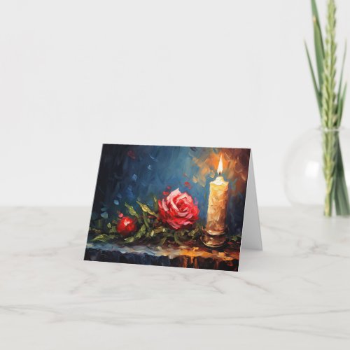 Christmas card Chrismas Candle Warm Glow Holiday Card