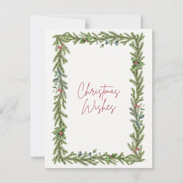 Christmas Card "Christmas Wishes" (Front)