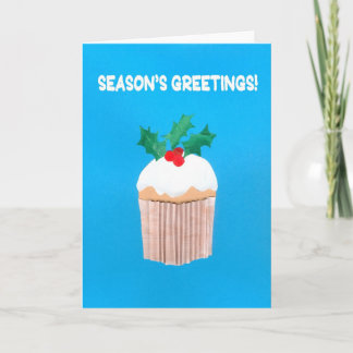 Christmas Card Cupcake with Holly