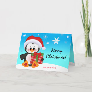 Christmas Card Cute Funny Penguin Gift