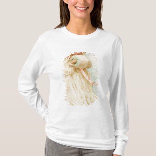 Christmas card depicting a girl with a muff T_Shirt