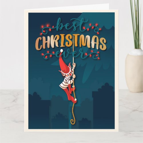 Christmas card elf design
