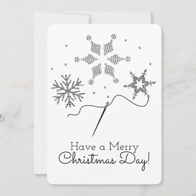 Christmas card embroidery cross stitch sewing (Front)