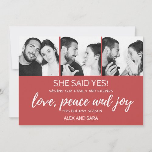 Christmas Card Engagement Announcement