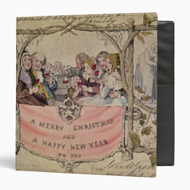 Christmas Card, example of the known Christmas 3 Ring Binder (Front/Inside)