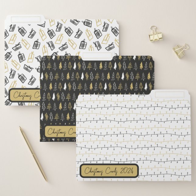 Christmas Card File Folders (Set)