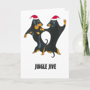 Christmas card for dachshund lovers