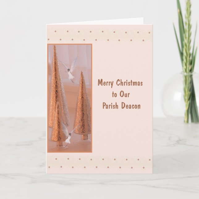 Christmas Card for Deacon Gold with Angels (Front)