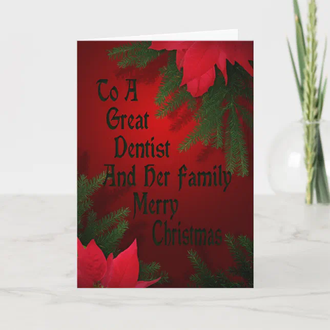 Christmas Card For Dentist Zazzle