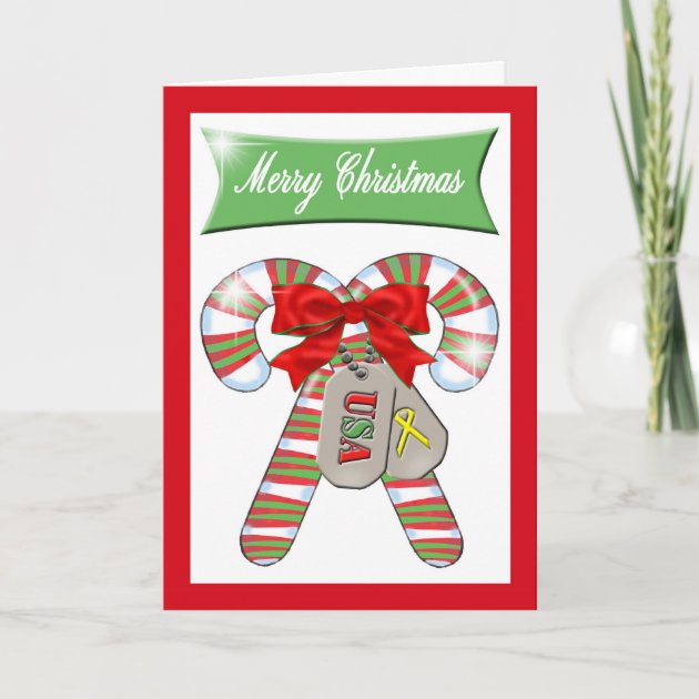 Christmas Card For Deployed US Military | Zazzle