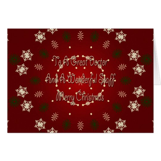 Christmas Card For Doctor And Staff | Zazzle.com