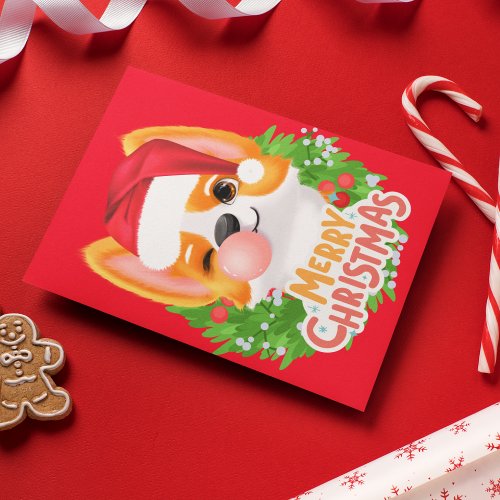 Christmas Card for Dog Lovers Super Cute Corgi