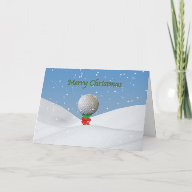 Christmas Card for Golfer (Front)