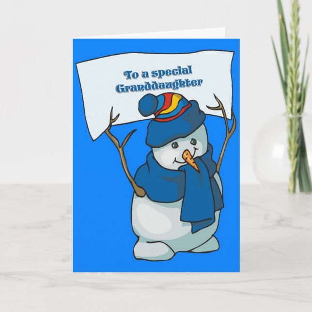 Christmas Card For Granddaughter (Front)