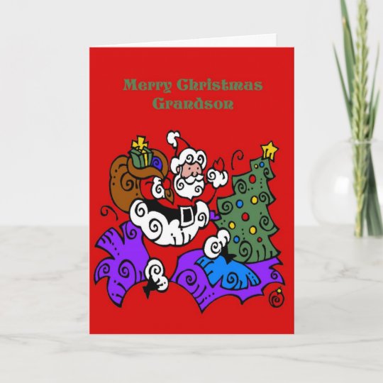 Christmas Card For Grandson | Zazzle.com