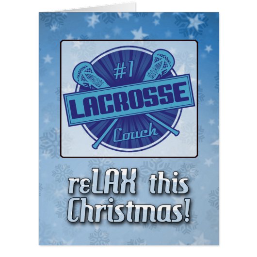 Christmas Card For Lacrosse Coaches, LAX (Front)