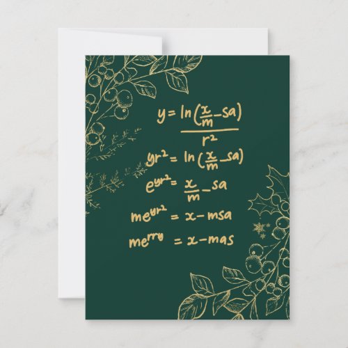 Christmas card for mathematician