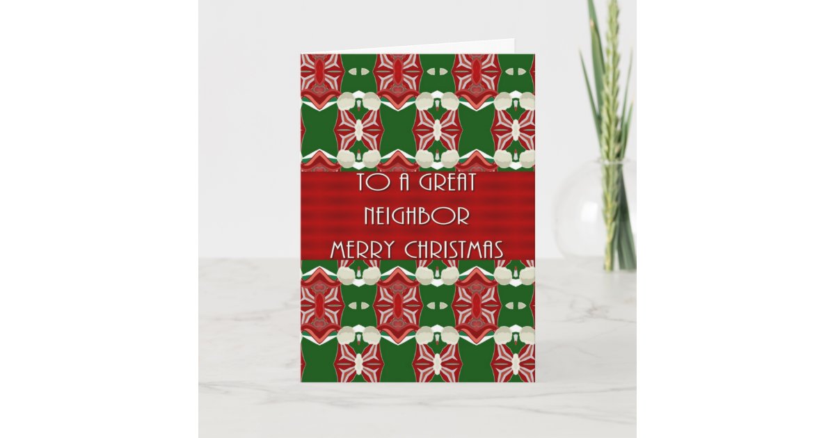 Christmas Card For Neighbor | Zazzle.com