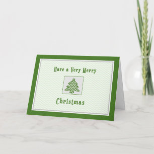 Christmas Card for Neighbor Chevron Stripes Tree