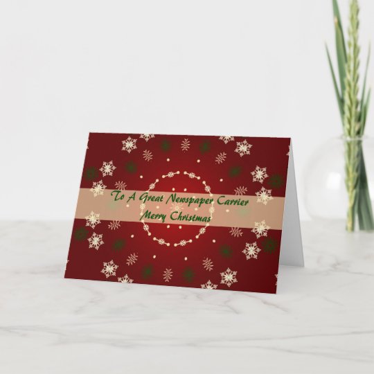 Christmas Card For Newspaper Carrier | Zazzle.com