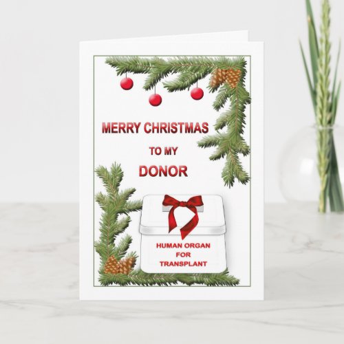 Christmas Card for Organ Donor