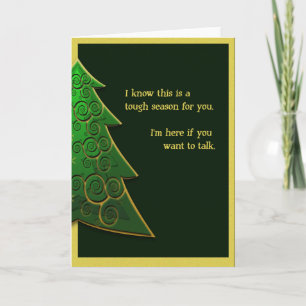 Christmas card for person mourning or sad