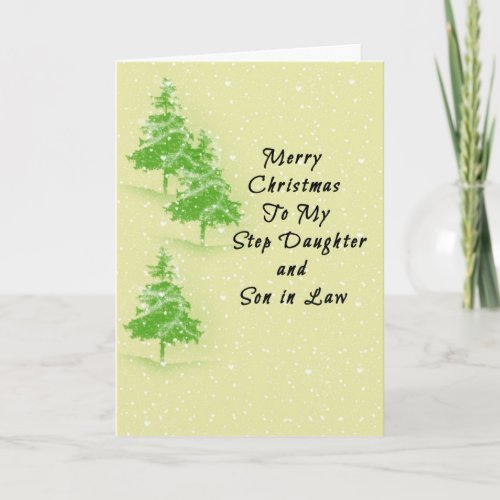 Christmas Card for Step Daughter and Son in Law