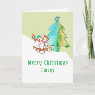 Christmas Card for Twin Children