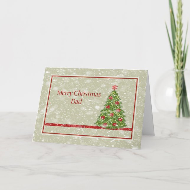 Christmas Card for Your Dad with Tree (Front)