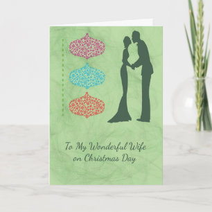 Christmas Card for Your Wife with Ornaments