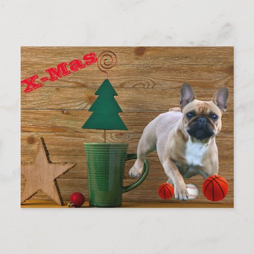 Christmas card French Bulldoggen Christmas