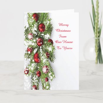 Christmas Card From Our House To Yours by SharCanMakeit at Zazzle