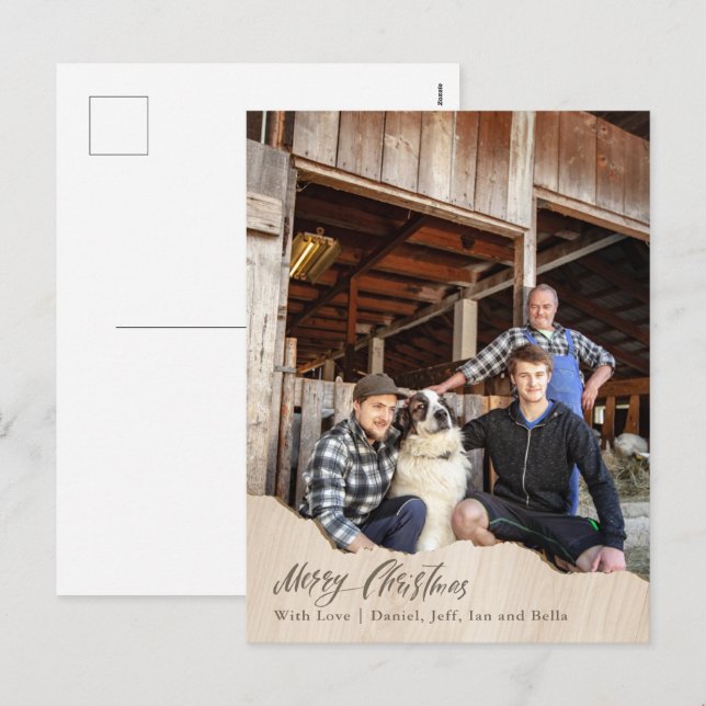 Christmas Card From Photos Farm Christmas Postcard (Front/Back)