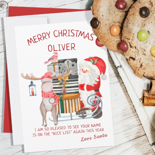 Christmas Card From Santa with Reindeer and Sleigh (Creator Uploaded)