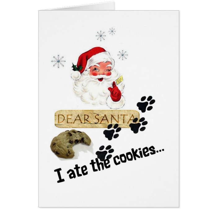 Christmas Card The Dog Funny Classic Retro