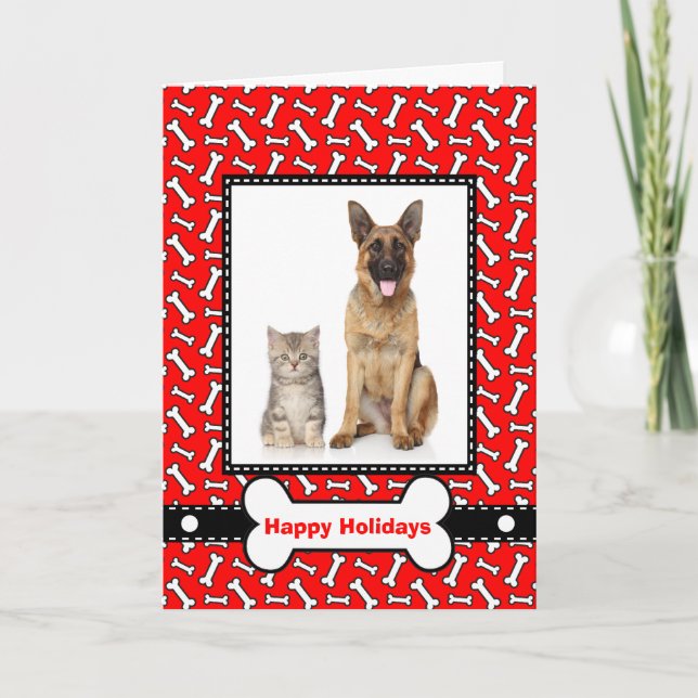 Christmas Card from the Family Dog and Cat (Front)