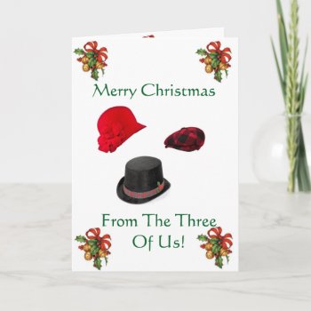 Christmas Card From The Three Of Us by SharCanMakeit at Zazzle